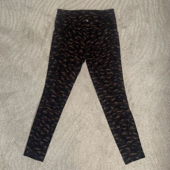 Athleta Camo Brown Pocket Leggings M - Picture 7 of 7